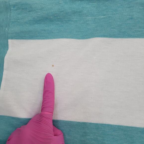 Vintage 80s MOD Stripes Polo Shirt Womens 2XL 24x22 Cropped - Picture 6 of 10